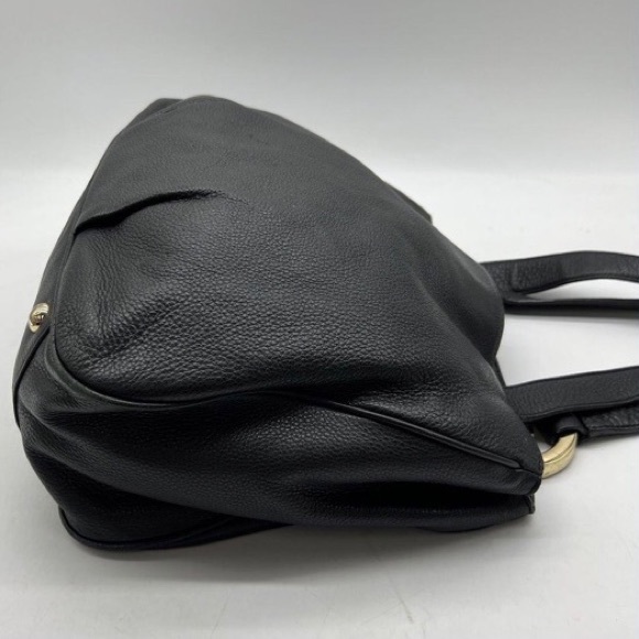 Michael Kors Fulton Shoulder Handbag Purse Medium Black pebble leather - Picture 5 of 7